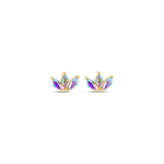 Moet Threadless End with Mercury Mist Topaz Threadless Ends Buddha Jewelry 14k Yellow Gold