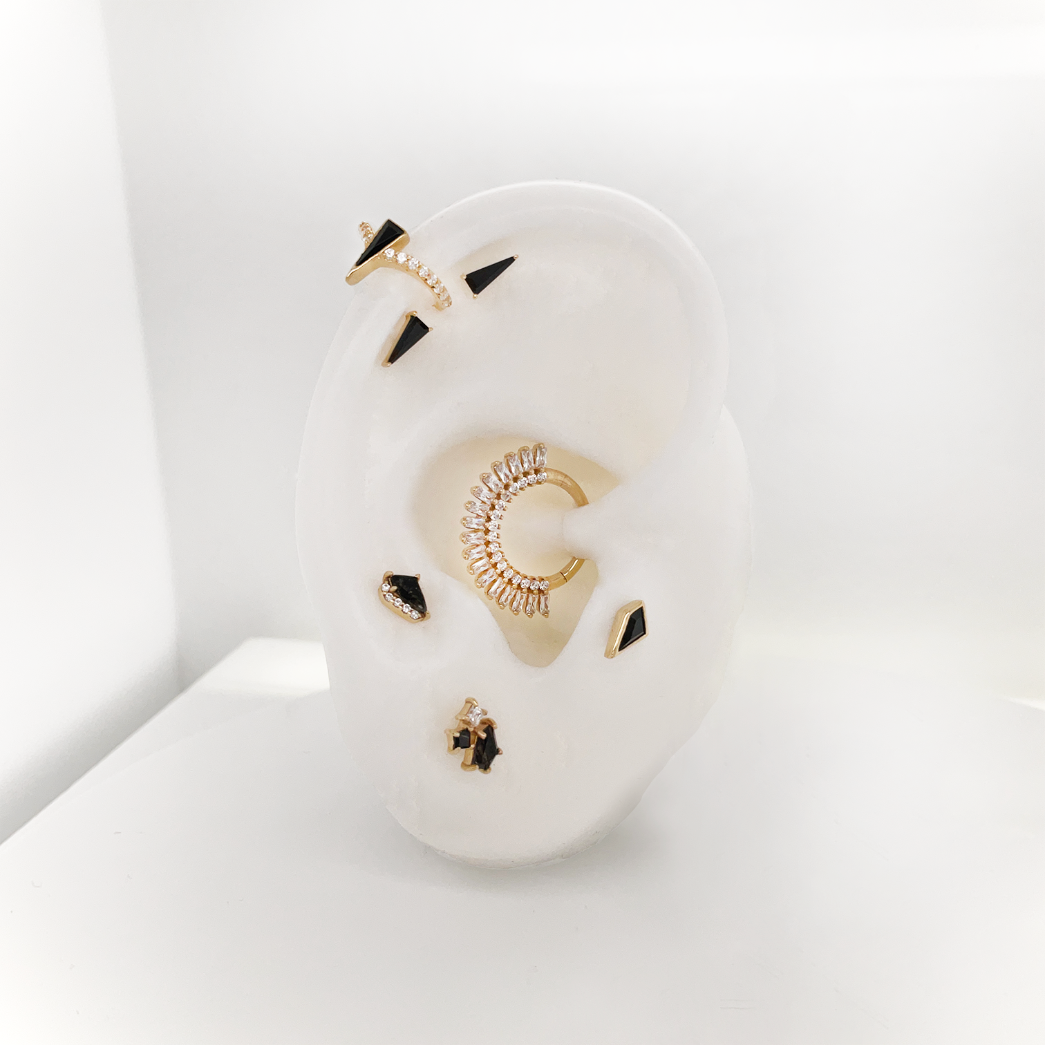 Mikah Clicker with Black Spinel Clickers Buddha Jewelry