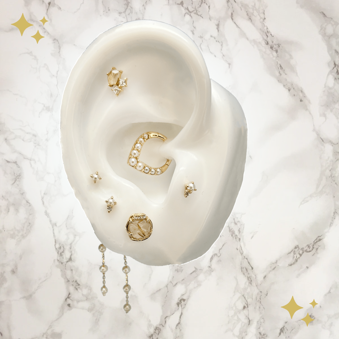 The Light Threadless End with Pearl Threadless Ends Buddha Jewelry