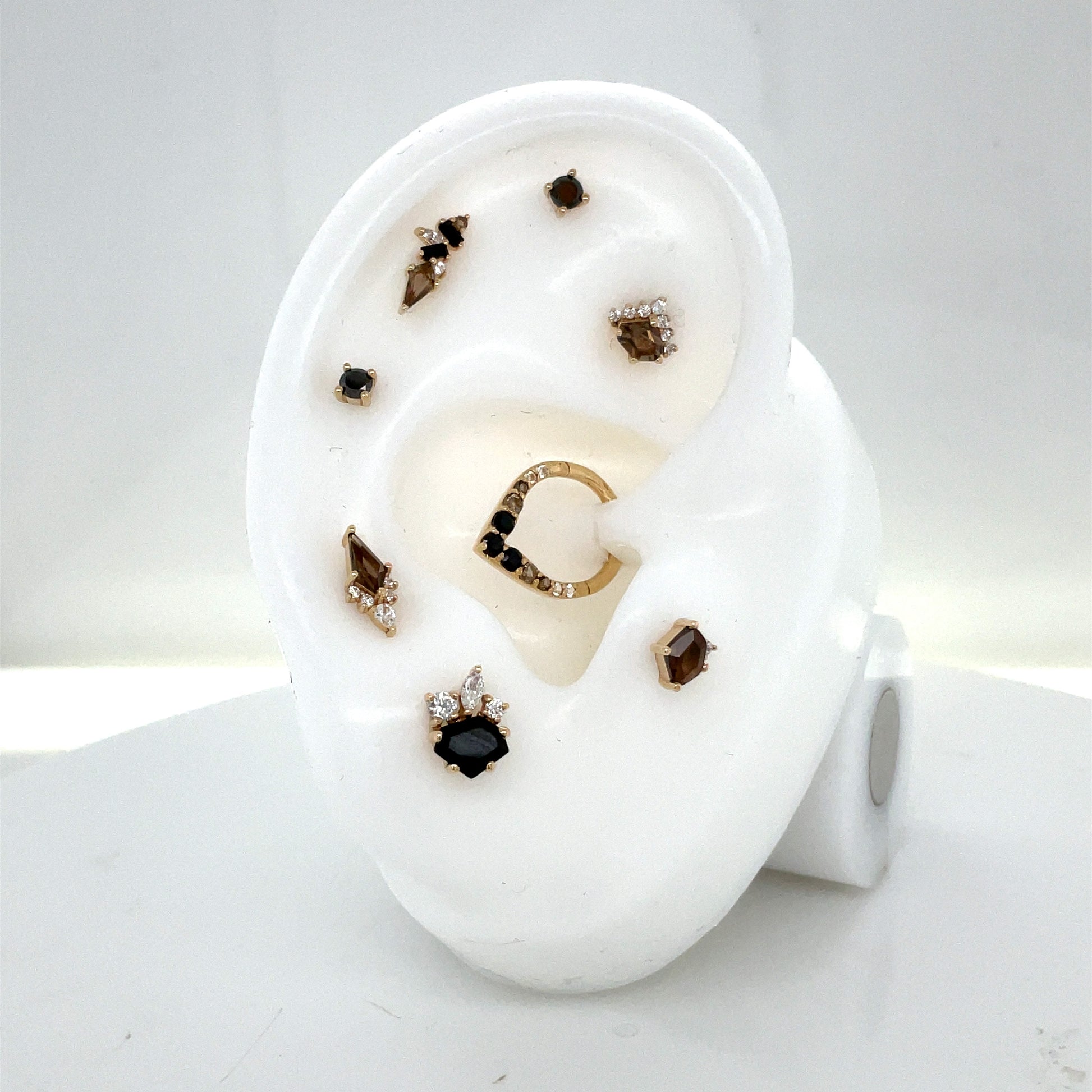 Elicit Threadless End with Smoky Quartz Threadless Ends Buddha Jewelry