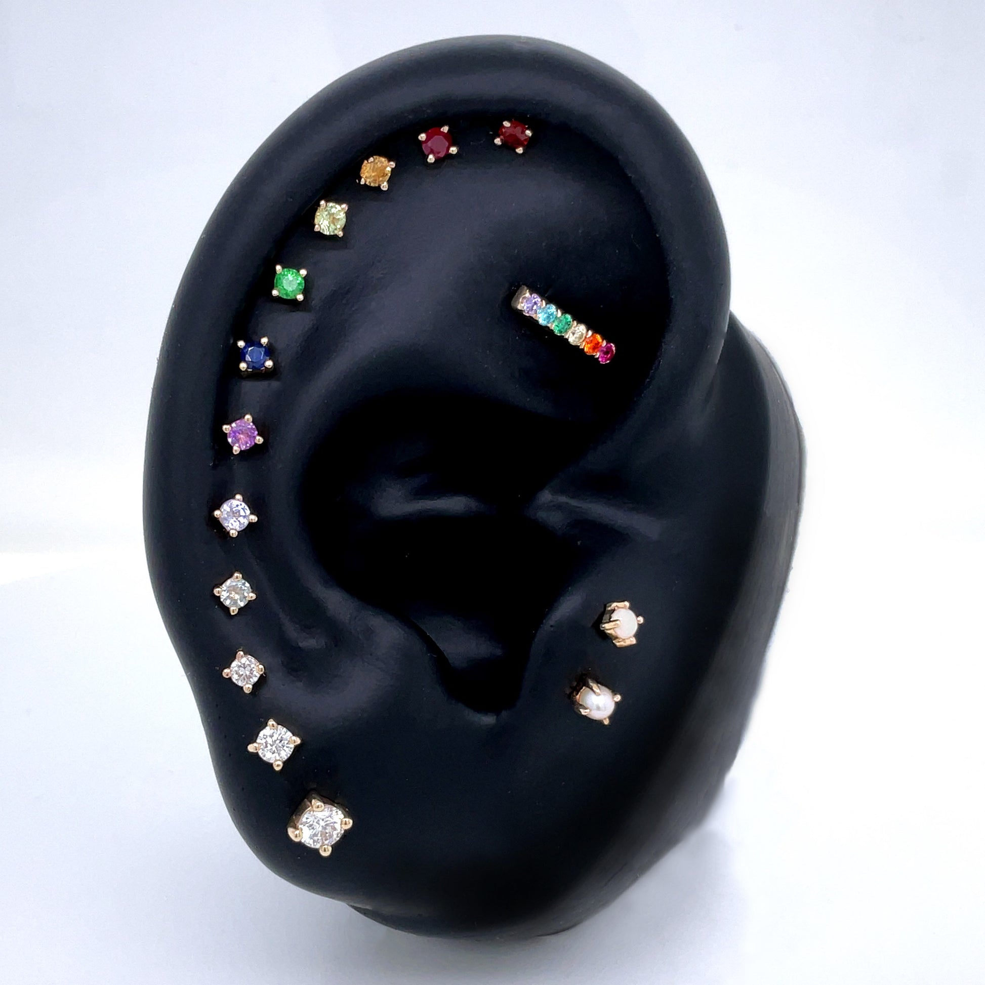 Prong Gem Threadless End with Opal Threadless Ends Buddha Jewelry