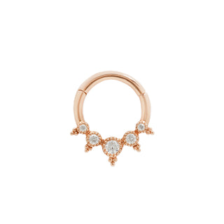 Simone - CZ - Clicker Clickers Buddha Jewelry Rose Gold 5/16" 