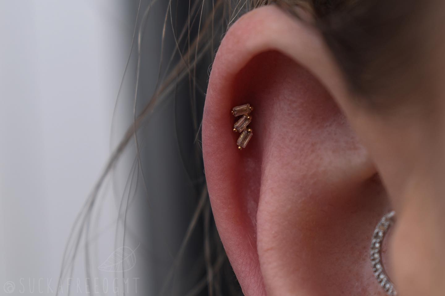 Staxx Threadless End with White Topaz Threadless Ends Buddha Jewelry