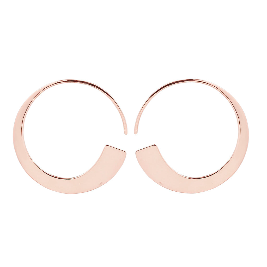 Mirah Earrings - Gold and Silver Plated Metal Hanging Earrings Buddha Jewelry Rose Gold Plated