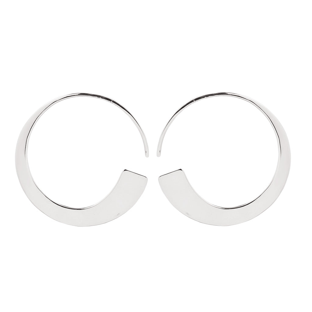 Mirah Earrings - Gold and Silver Plated Metal Hanging Earrings Buddha Jewelry Silver Plated