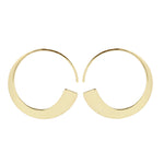 Mirah Earrings - Gold and Silver Plated Metal Hanging Earrings Buddha Jewelry Yellow Gold Plated