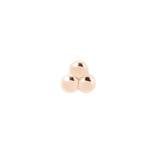3 Bead Cluster - Threadless End Threadless Ends Buddha Jewelry Rose Gold  