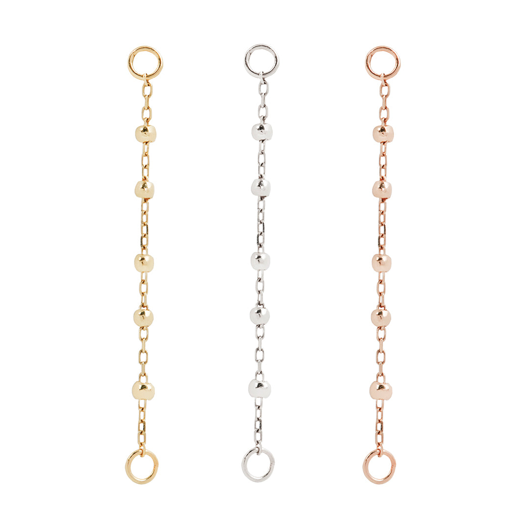 5 Bead Chain Rose Gold