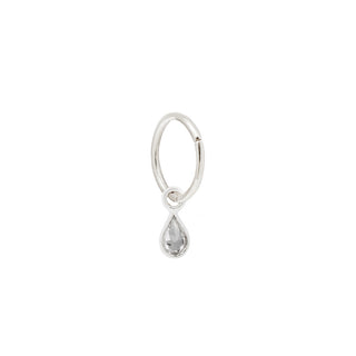 Concorde Teardrop Charm Charms Buddha Jewelry White Gold White Topaz 