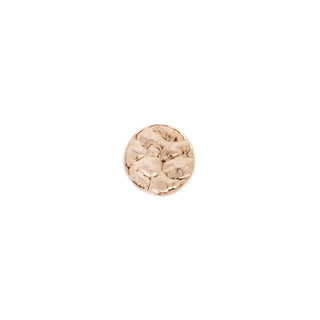 Solid Gold Hammered Disk - Threadless End Threadless Ends Buddha Jewelry Rose Gold 2mm