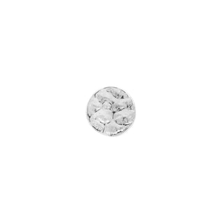 Solid Gold Hammered Disk - Threadless End Threadless Ends Buddha Jewelry White Gold 2mm
