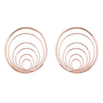 Osiris Earrings - Rose Gold Metal Hanging Earrings Buddha Jewelry 20g