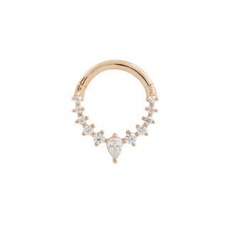 Athena - CZ - Clicker Clickers Buddha Jewelry Rose Gold 5/16" 