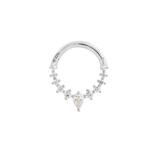 Athena - CZ - Clicker Clickers Buddha Jewelry White Gold 5/16" 
