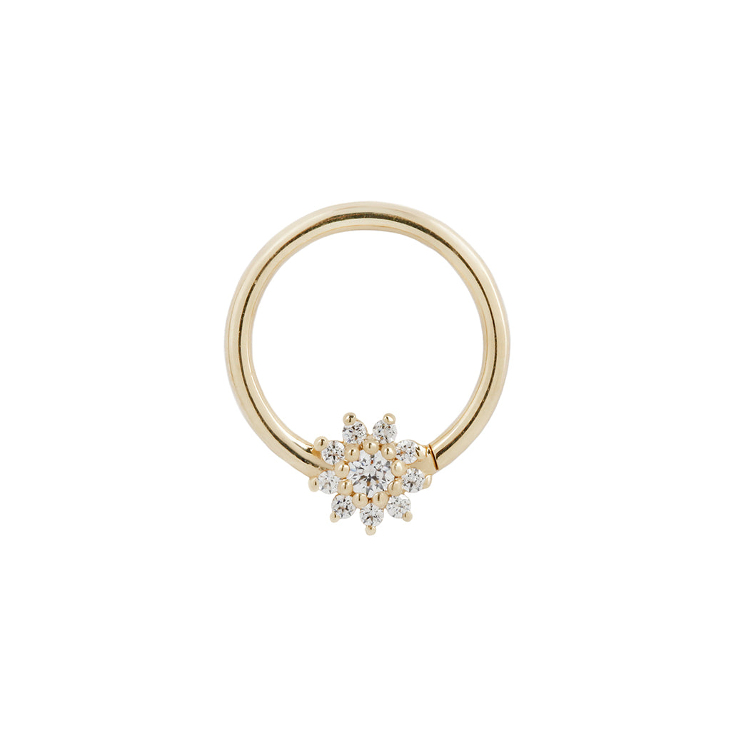 Eloise Seam Ring with CZ Seam Rings Buddha Jewelry 14k Yellow Gold