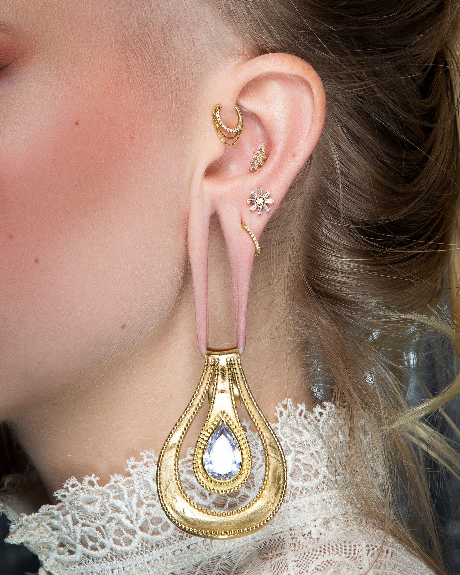 Deliah Threadless End with CZ Threadless Ends Buddha Jewelry