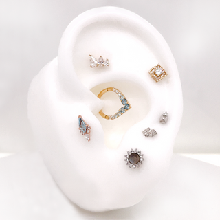 Delphine - Labradorite + White Sapphire - Threadless End Threadless Ends Buddha Jewelry   