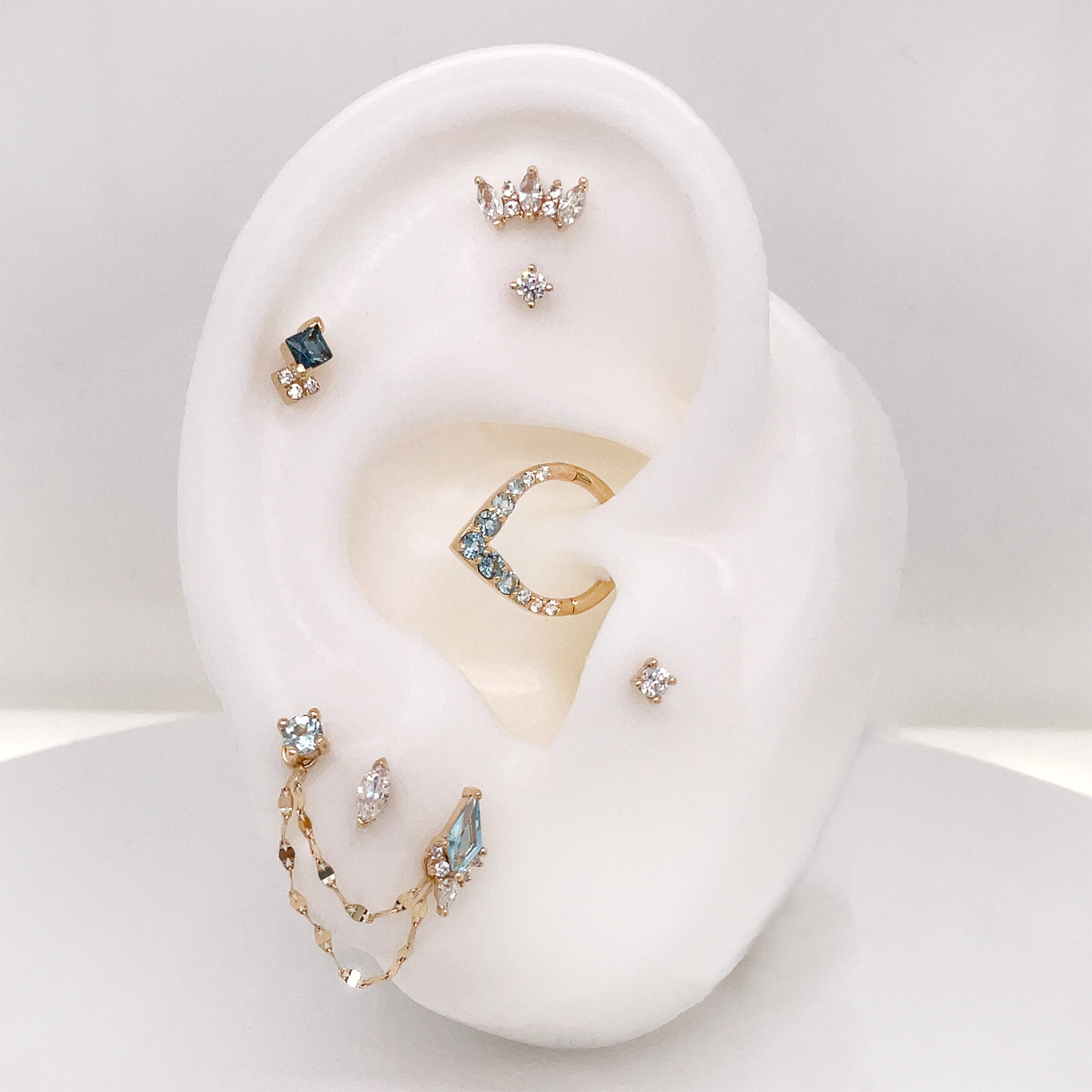 Alice Threadless End with White Sapphire Threadless Ends Buddha Jewelry