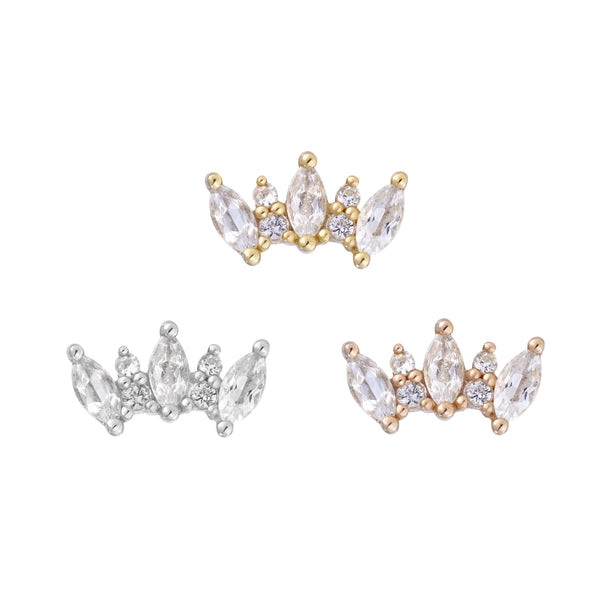 Alice Threadless End with White Sapphire Threadless Ends Buddha Jewelry