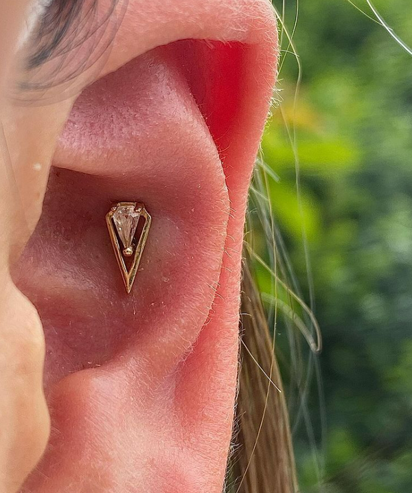 ArtHaus Threadless End with CZ Threadless Ends Buddha Jewelry