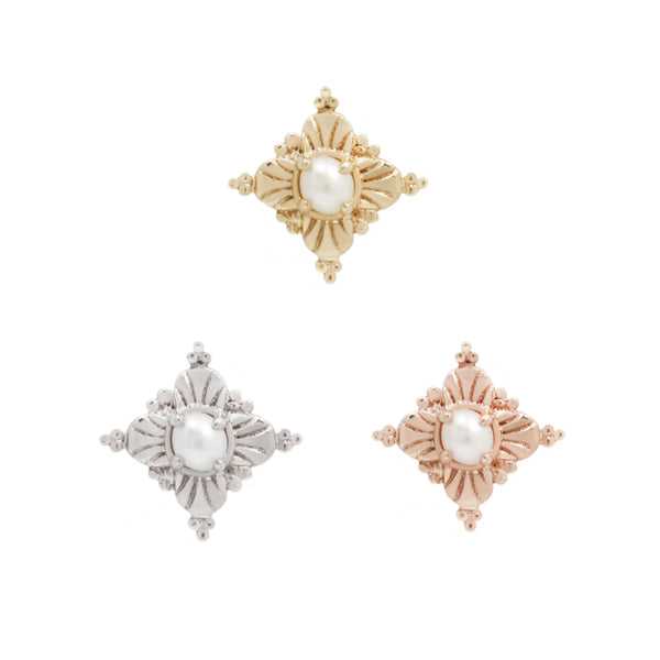 Antoinette Threadless End with Pearl Threadless Ends Buddha Jewelry