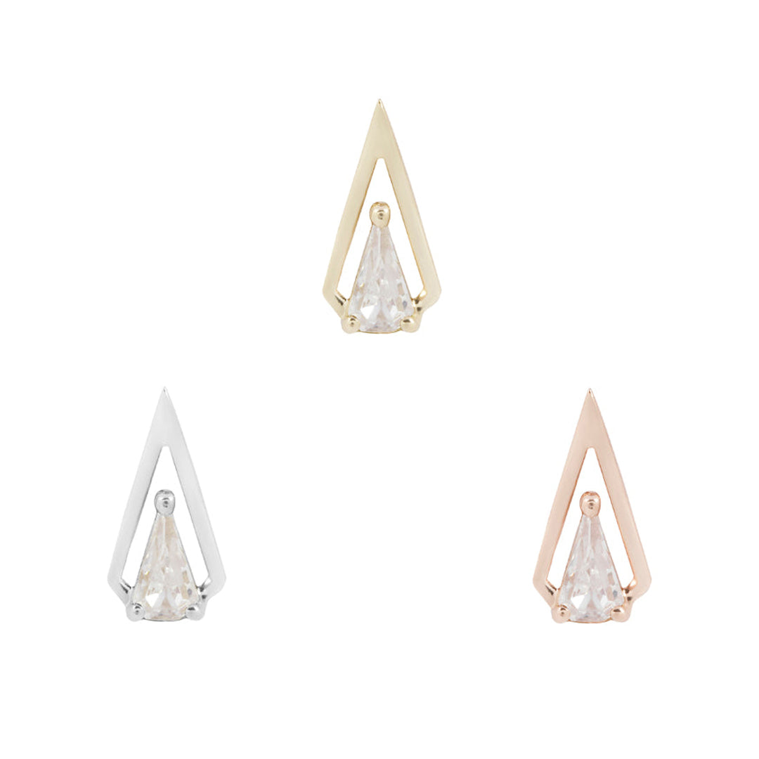 ArtHaus Threadless End with CZ Threadless Ends Buddha Jewelry