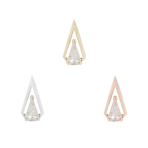 ArtHaus Threadless End with CZ Threadless Ends Buddha Jewelry