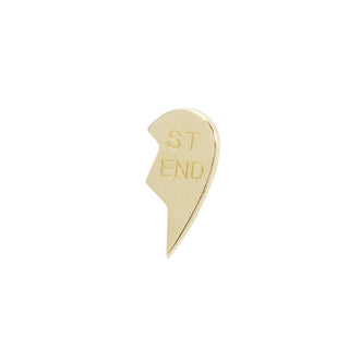 BFF - Best Friends Forever - Threadless End Threadless Ends Buddha Jewelry Yellow Gold Right 