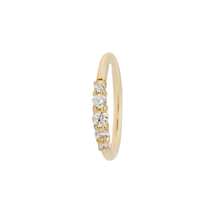 Brigitte CZ Seamless Ring Seam Rings Buddha Jewelry Yellow Gold 18g 3/16"
