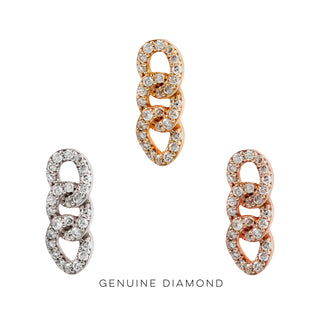 Chainlink - Genuine Diamond - Threadless End Threadless Ends Buddha Jewelry   