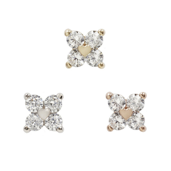 Corazon Threadless End with CZ Threadless Ends Buddha Jewelry