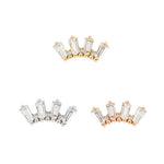 Crown Jewels Threadless End with CZ Threadless Ends Buddha Jewelry