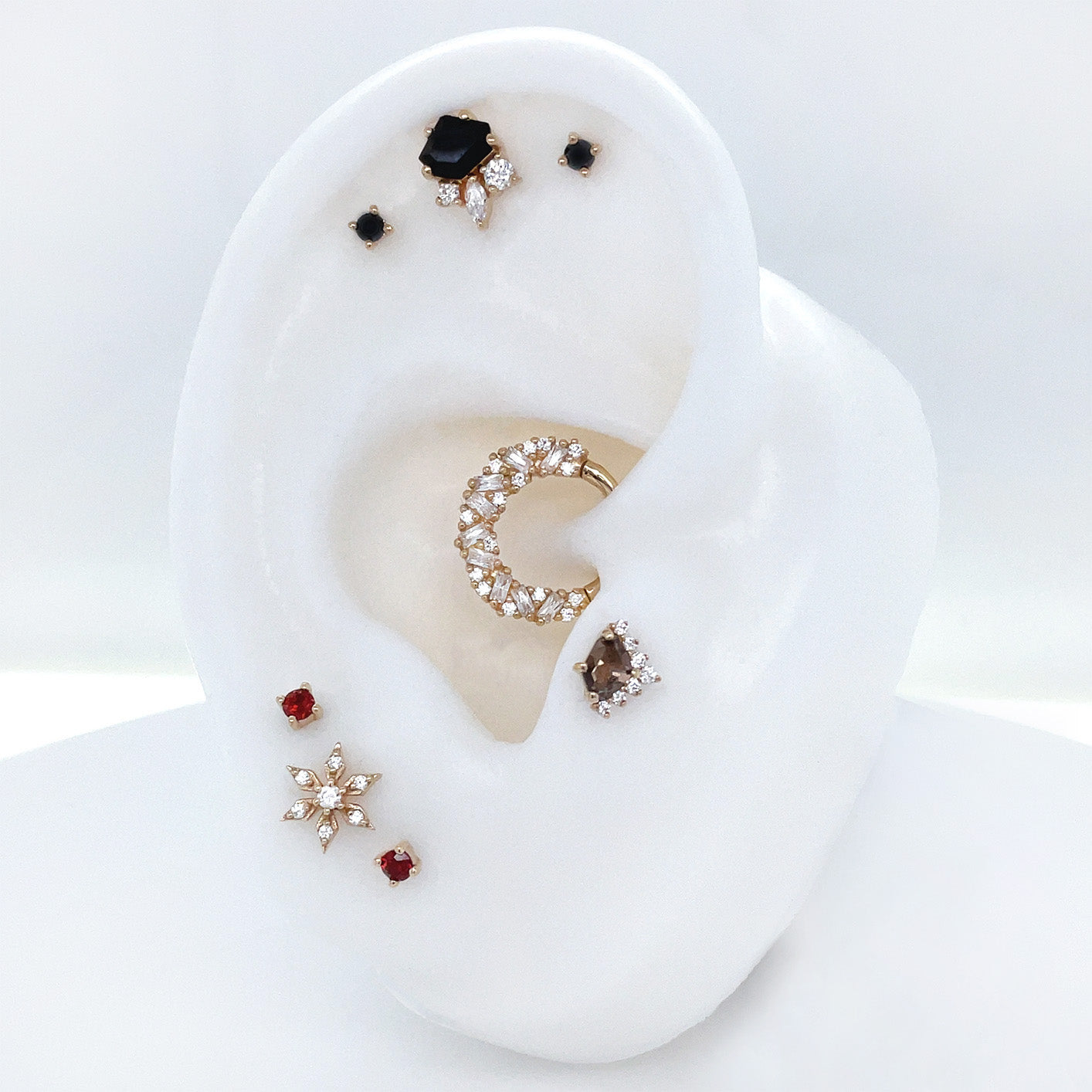 Darque Threadless End with Agate Threadless Ends Buddha Jewelry