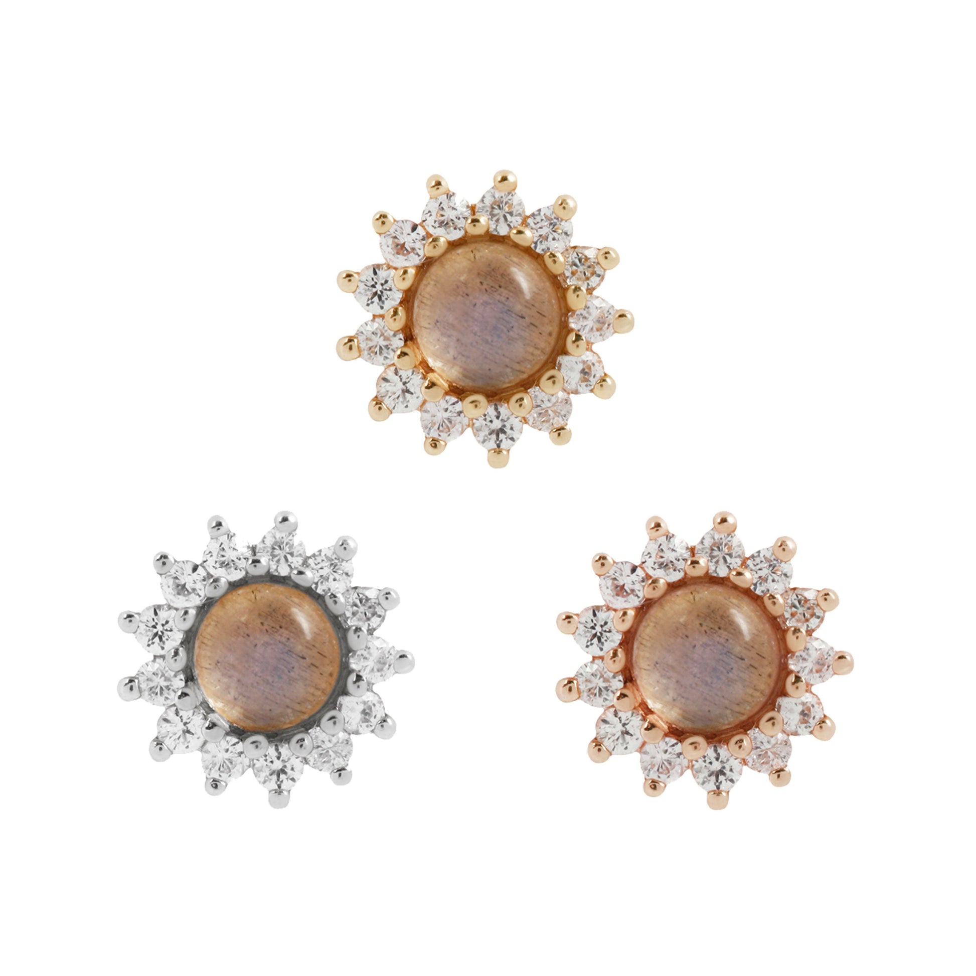 Delphine Threadless End with Labradorite Threadless Ends Buddha Jewelry