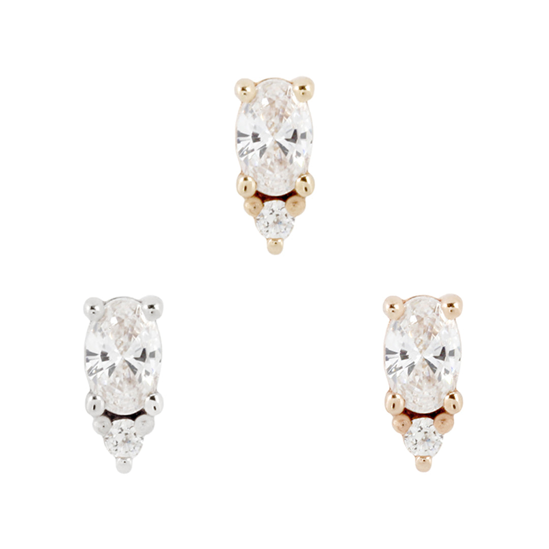 Desden Threadless End with CZ Threadless Ends Buddha Jewelry