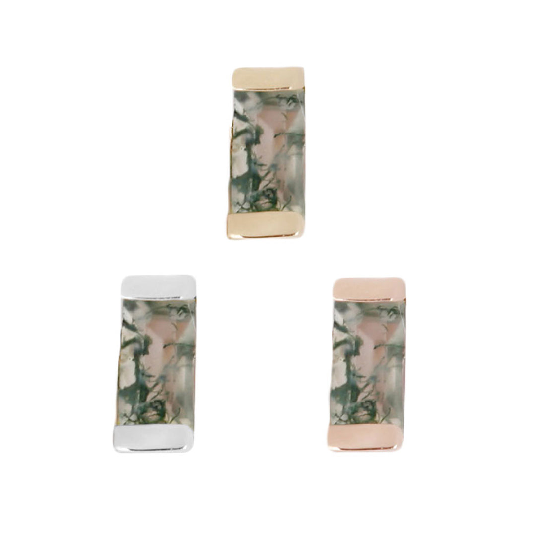 Desire Threadless End with Moss Agate Threadless Ends Buddha Jewelry