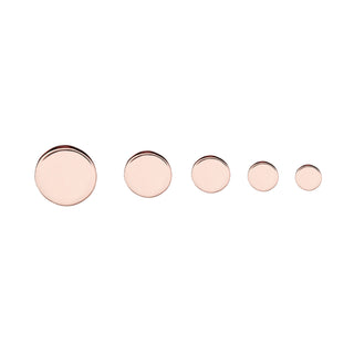 Solid Gold Disk - Threadless End Threadless Ends Buddha Jewelry Rose Gold 2mm 