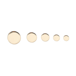 Solid Gold Disk - Threadless End Threadless Ends Buddha Jewelry Yellow Gold 2mm 
