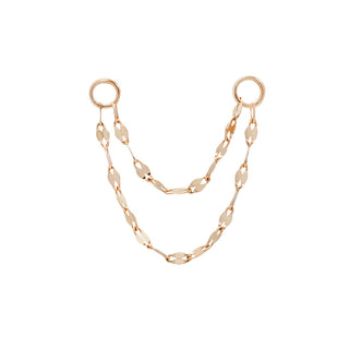 Double Tile Chain Chains Buddha Jewelry Rose Gold  