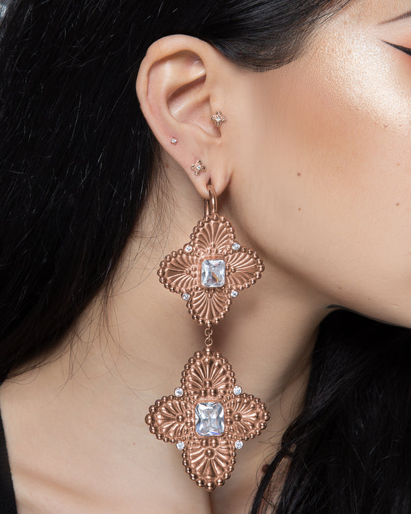 Prong Gem Threadless End with Swarovski CZ Threadless Ends Buddha Jewelry