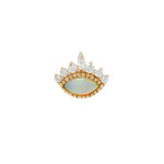 Enchant Threadless End with Opal Threadless Ends Buddha Jewelry 14k Yellow Gold