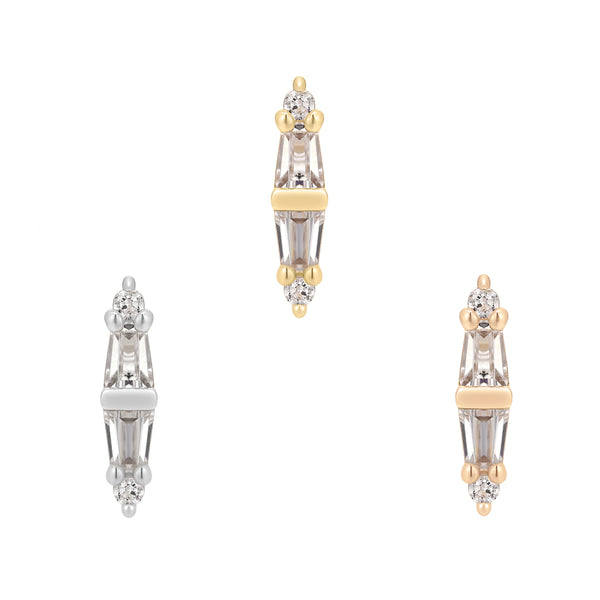 Essential Threadless End with CZ Threadless Ends Buddha Jewelry