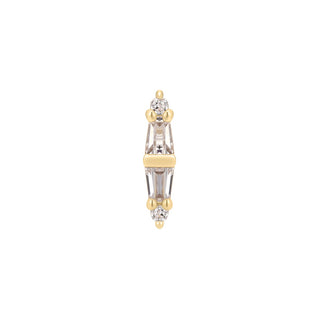 Essential - CZ - Threadless End Threadless Ends Buddha Jewelry Yellow Gold  