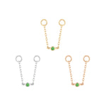 Bezel Bead Chain with Tsavorite Chains Buddha Jewelry