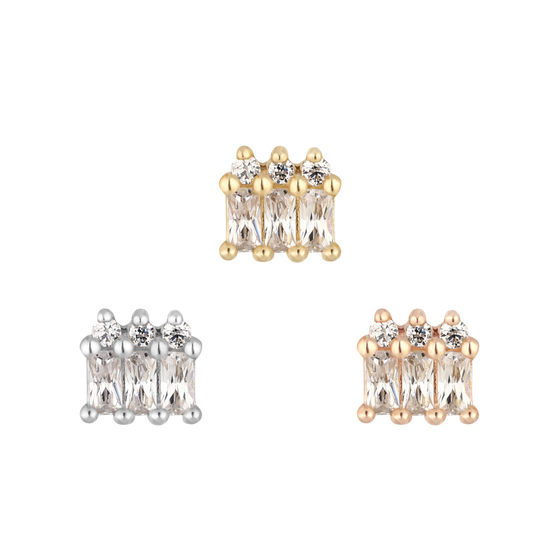 Excess Threadless End with CZ Threadless Ends Buddha Jewelry