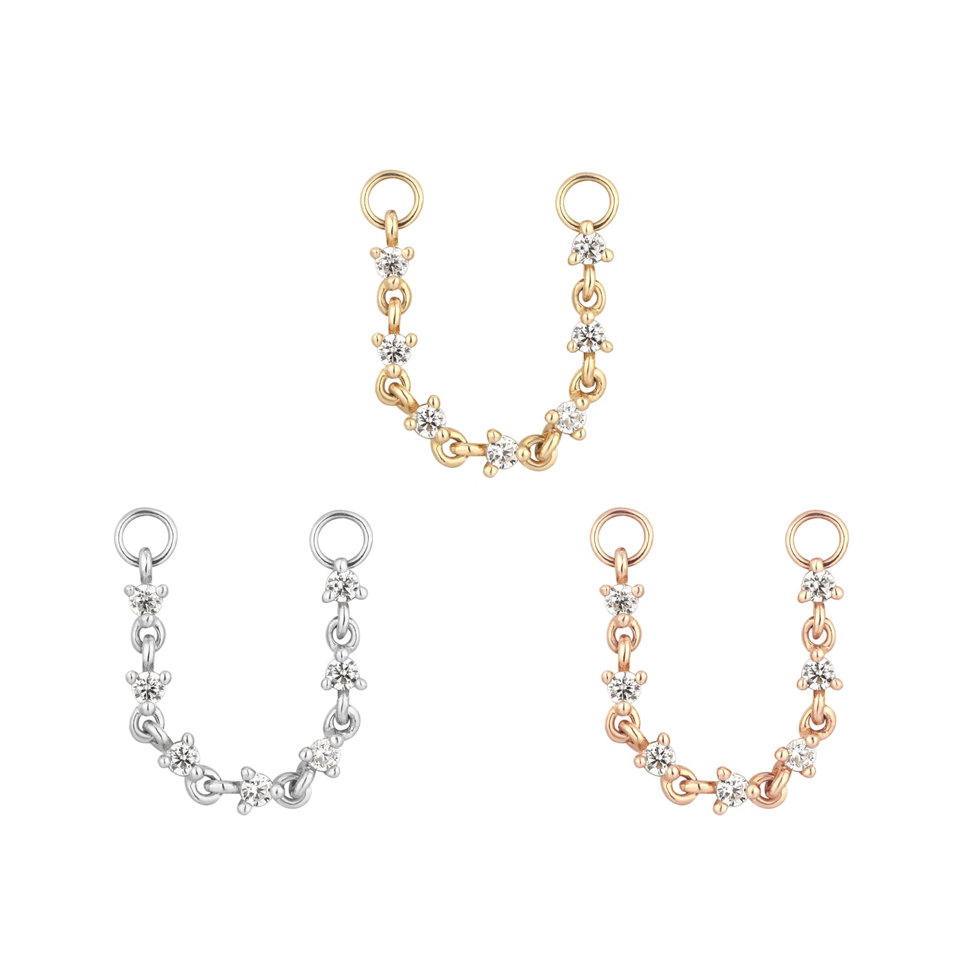 Languid Chain with CZ Chains Buddha Jewelry