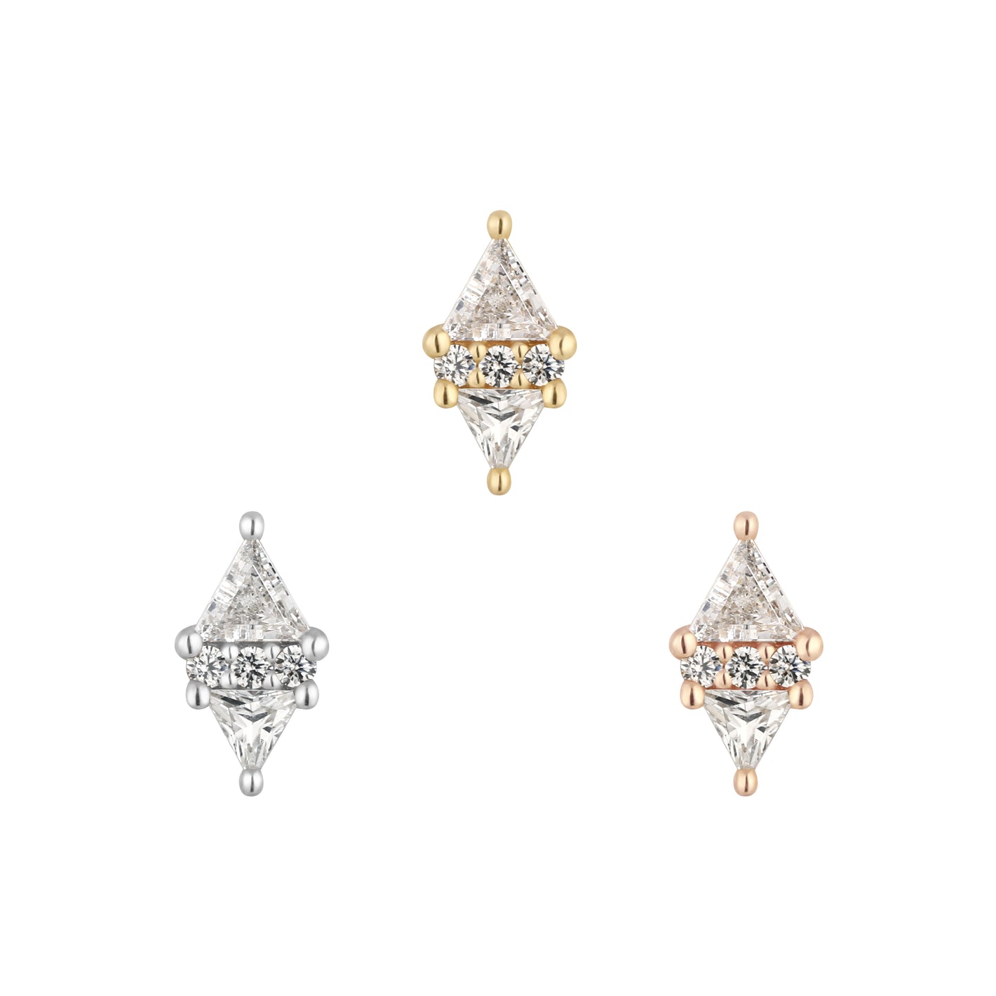 Le Tigre Threadless End with CZ Threadless Ends Buddha Jewelry