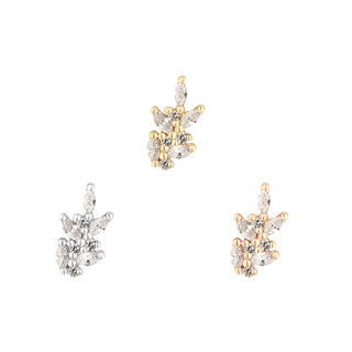Wildflower - CZ - Threadless End Threadless Ends Buddha Jewelry   