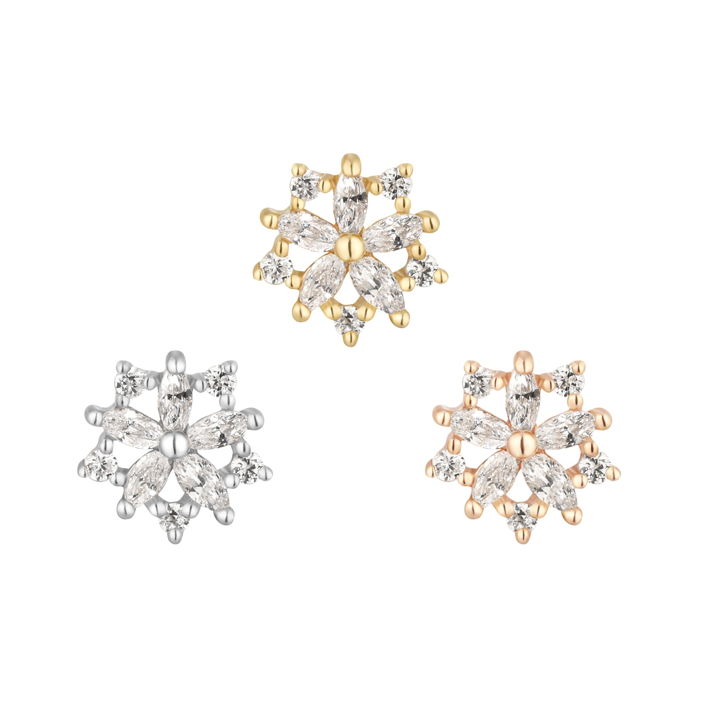 Luminescent Threadless End with CZ Threadless Ends Buddha Jewelry