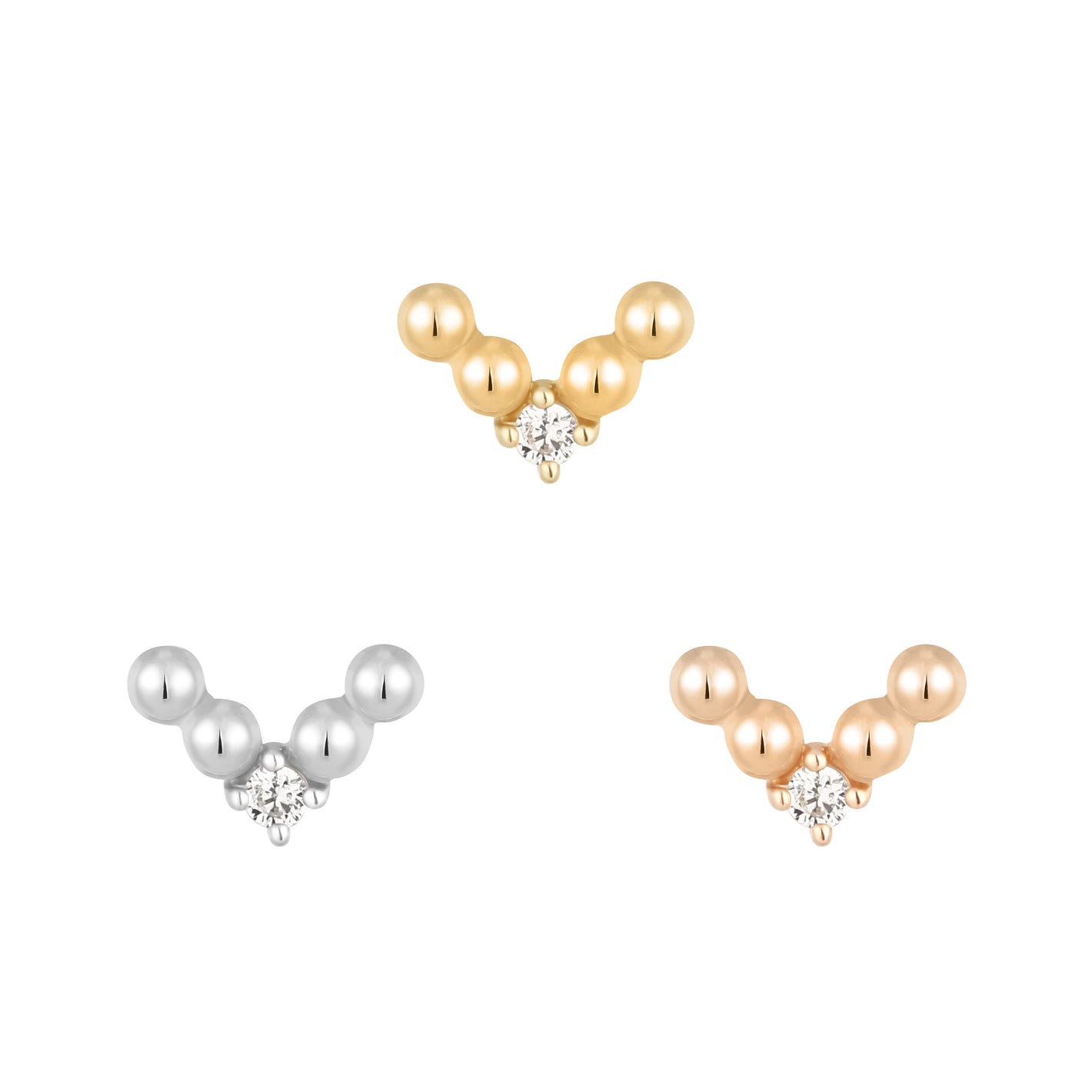 Voodoo Threadless End with CZ Threadless Ends Buddha Jewelry